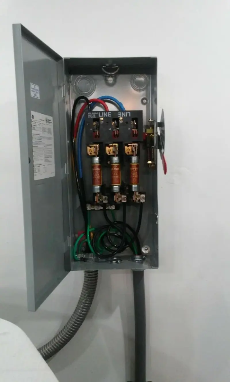 Three-phase disconnect switch installed for Electrical Wiring & Rewiring in Carey